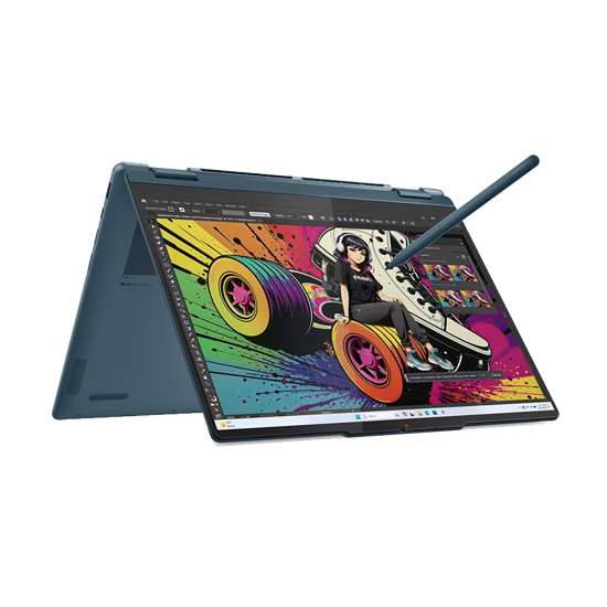 Picture of Lenovo Yoga 7 2-in-1 14AKP10 83JR0027SC 14" WUXGA OLED Touch 600nits, AMD Ryzen 7 350(Ai) 24GB DDR5/1TB SSD M.2,/Tidal Teal/Alu/2y