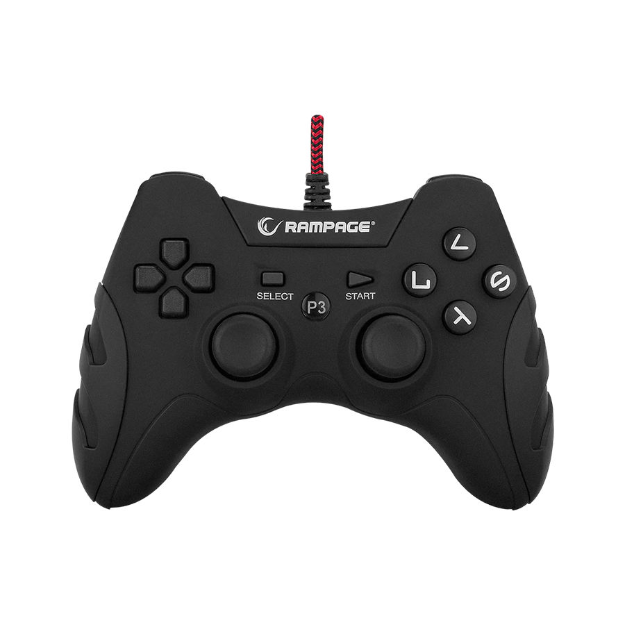 Game Pad gaming RAMPAGE Pulse Wave PS3/PC X INPUT Siyah USB 1.8m Joypad, 40718