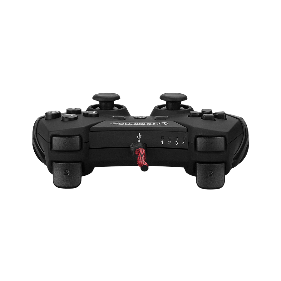 Game Pad gaming RAMPAGE Pulse Wave PS3/PC X INPUT Siyah USB 1.8m Joypad, 40718