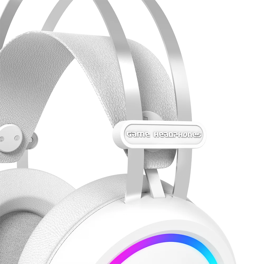 Slušalice sa mikrofonom gaming RAMPAGE STORMY White USB 7.1 Surround Gaming Headset Mic, 37929