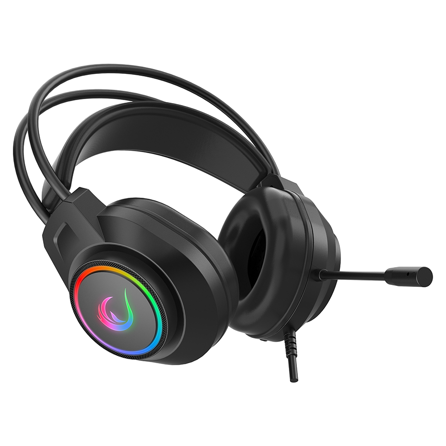 Slušalice sa mikrofonom gaming RAMPAGE RM-K55 Kipchak Black RGB Led 7.1 Gaming Headset with Microphone, 42659