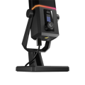 Picture of Mikrofon gaming RAMPAGE RA-MP75 CYCLONE Black Desktop Microphone with RGB Audio Indicator, 42249