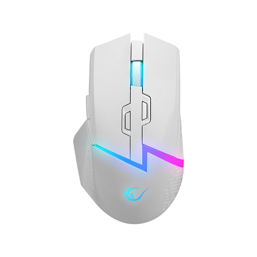 Miš gaming RAMPAGE DROP M3 V2 24000 DPI 3311 Sensor White RGB Rechargeable Wireless 80 Million Huano Switch Gaming Mouse, 42562