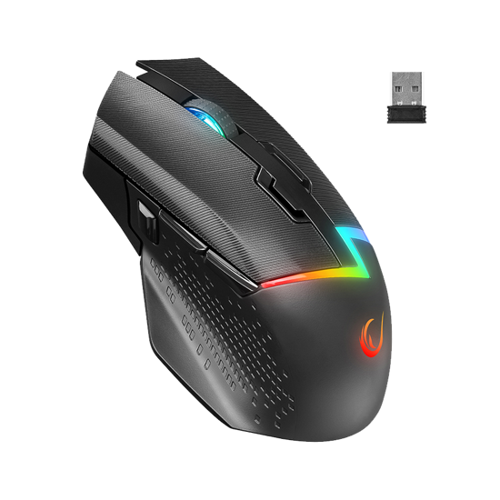 Picture of Miš gaming RAMPAGE DROP M3 V2 24000 DPI 3311 Sensor Black RGB Rechargeable Wireless 80 Million Huano Switch Gaming Mouse, 42561