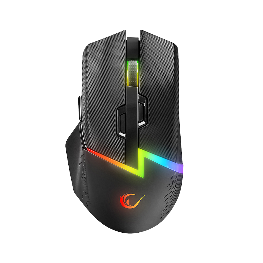 Miš gaming RAMPAGE DROP M3 V2 24000 DPI 3311 Sensor Black RGB Rechargeable Wireless 80 Million Huano Switch Gaming Mouse, 42561