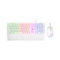 Picture of Tastatura + miš gaming RAMPAGE KM-RX7 Fortuna V2 Rainbow Lighting USB White Gaming Combo Us Layout English Gaming Keyboard 12800 DPI Mouse, 42578