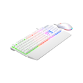 Picture of Tastatura + miš gaming RAMPAGE KM-RX7 Fortuna V2 Rainbow Lighting USB White Gaming Combo Us Layout English Gaming Keyboard 12800 DPI Mouse, 42578