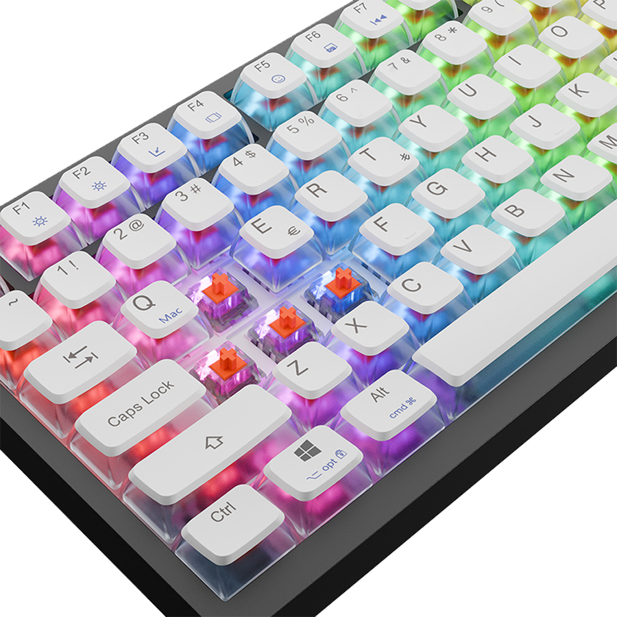 Tastatura gaming RAMPAGE ZENITH PRO Black Hot Swap 8000 Hz Gasket Magnetic RGB Rapid Trigger Gateron Switch US Layout English Dye-Sub PBT, 42761