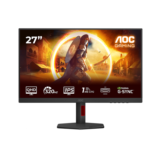 Picture of Monitor AOC Gaming Q27G4SRU 27", QHD (2560x1440), Fast IPS, 320Hz, 0.3ms MPRT (1ms GtG),Adaptive Sync, G-Sync Compatible, HDR400, 3god.GAR