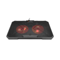 Picture of Postolje za notebook gaming Rampage AD-RC12 GAMEZONE Black 2 Fan 2 USB RGB Illuminated 15"-17" Notebook Cooler Stand, 36323