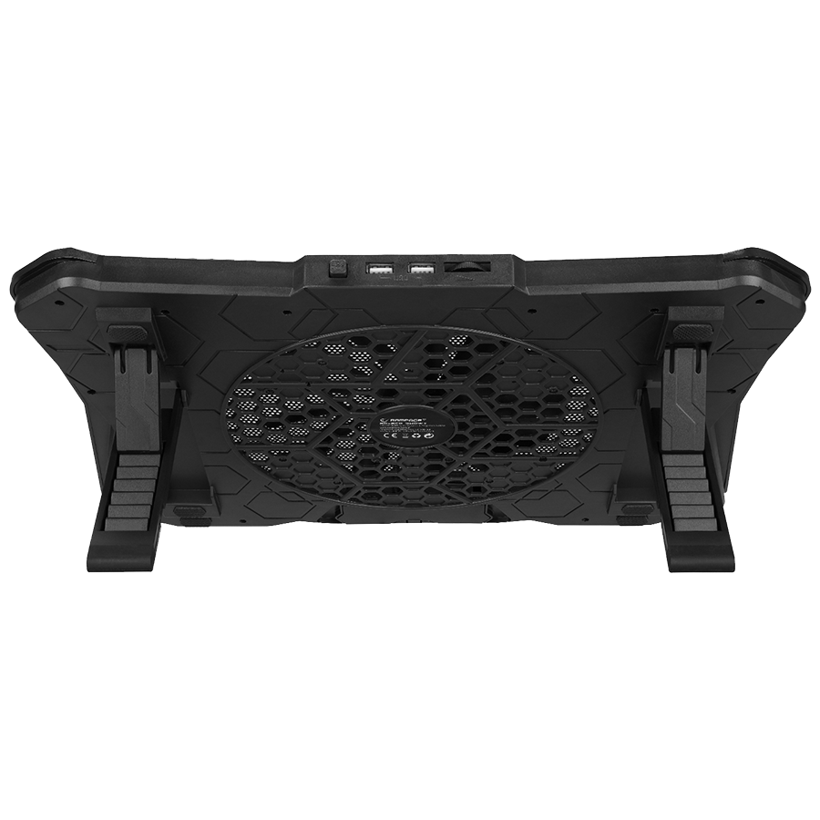 Postolje za notebook gaming Rampage AD-RC8 SHOWY Black 180mm Fan 15-17" RGB Light Notebook Cooling Stand, 33450