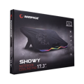 Picture of Postolje za notebook gaming Rampage AD-RC8 SHOWY Black 180mm Fan 15-17" RGB Light Notebook Cooling Stand, 33450