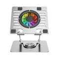 Picture of Postolje za notebook riser stand preklopivi rotirajuci, Addison AD-RC35 Adjustable Metal Laptop Stand with 360 Degree Rotating Fan and RGB Light, 3963