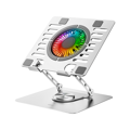 Picture of Postolje za notebook riser stand preklopivi rotirajuci, Addison AD-RC35 Adjustable Metal Laptop Stand with 360 Degree Rotating Fan and RGB Light, 3963
