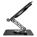Picture of Postolje za notebook riser stand preklopivi rotirajuci, Addison AD-RC36 Steely 360 Degree Fan Fan Fan RGB Light Adjustable Black Metal 42029