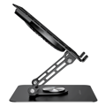 Picture of Postolje za notebook riser stand preklopivi rotirajuci, Addison AD-RC36 Steely 360 Degree Fan Fan Fan RGB Light Adjustable Black Metal 42029