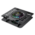 Picture of Postolje za notebook riser stand preklopivi rotirajuci, Addison AD-RC36 Steely 360 Degree Fan Fan Fan RGB Light Adjustable Black Metal 42029