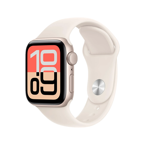 Picture of Apple Watch SE 3 40mm Aluminum Case with Starlight Sport Band – S/M - MEH34