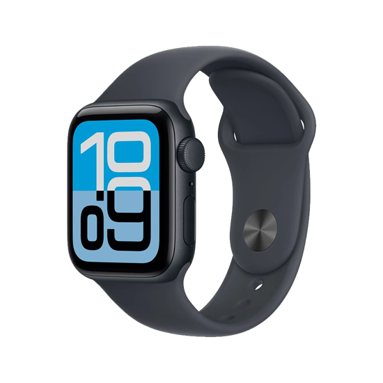 Picture of Apple Watch SE 3 44mm Aluminum Case with Midnight Sport Band – M/L - MEHQ4