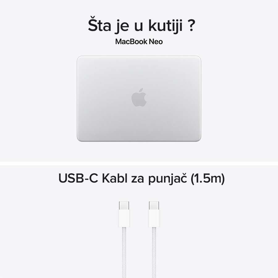 Apple MacBook NEO 13.6" A18 8GB 256GB SSD Silver DE layout,MHFA4D/A