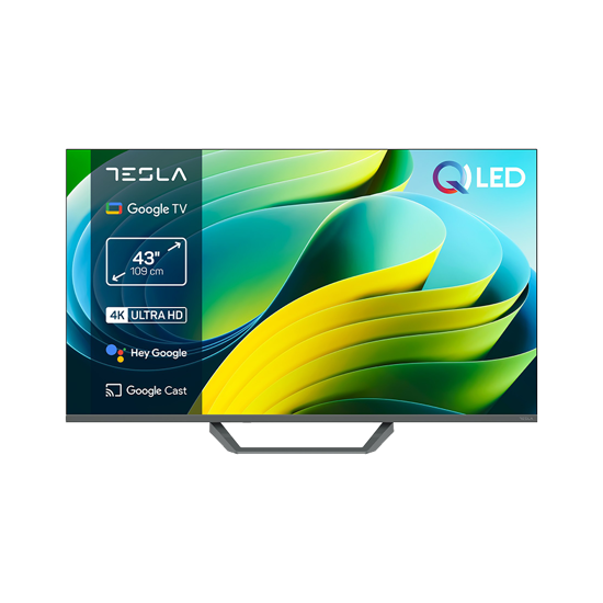 Picture of TESLA TV QLED Q43E655GUS UHD QLED powered by Google TV UHD Voice Control