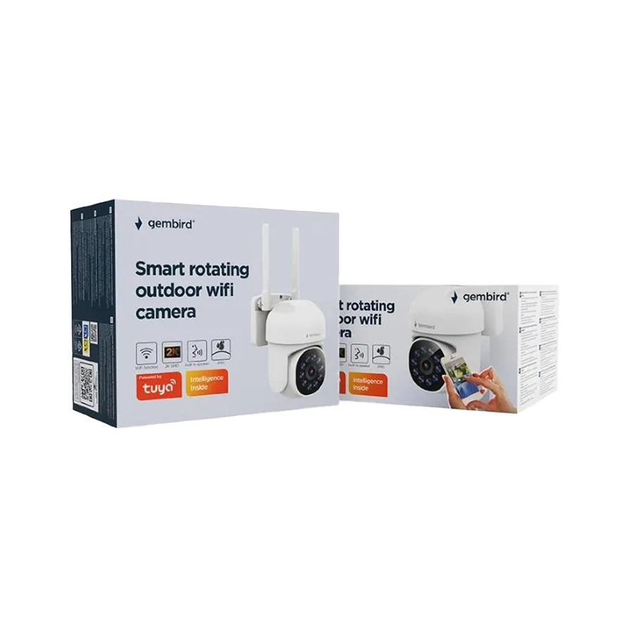 IP kamera GEMBIRD Smart rotating outdoor wifi camera, 2K QHD, TSL-ODCAM-WRHD-01