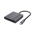 Picture of USB adapter Type-C to HDMI i  DiplayPort adapter 4K 60Hz, black, GEMBIRD, A-CM-HDMIFDPF-01