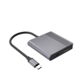 Picture of USB adapter Type-C to HDMI i  DiplayPort adapter 4K 60Hz, black, GEMBIRD, A-CM-HDMIFDPF-01