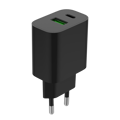 Picture of USB punjač 1xType-C + 1xUSB-A fast charger, 20W, black GEMBIRD, TA-UC-PDQC20-01-BK