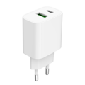 Picture of USB punjač 1xType-C + 1xUSB-A fast charger, 20W, white GEMBIRD, TA-UC-PDQC20-01-W