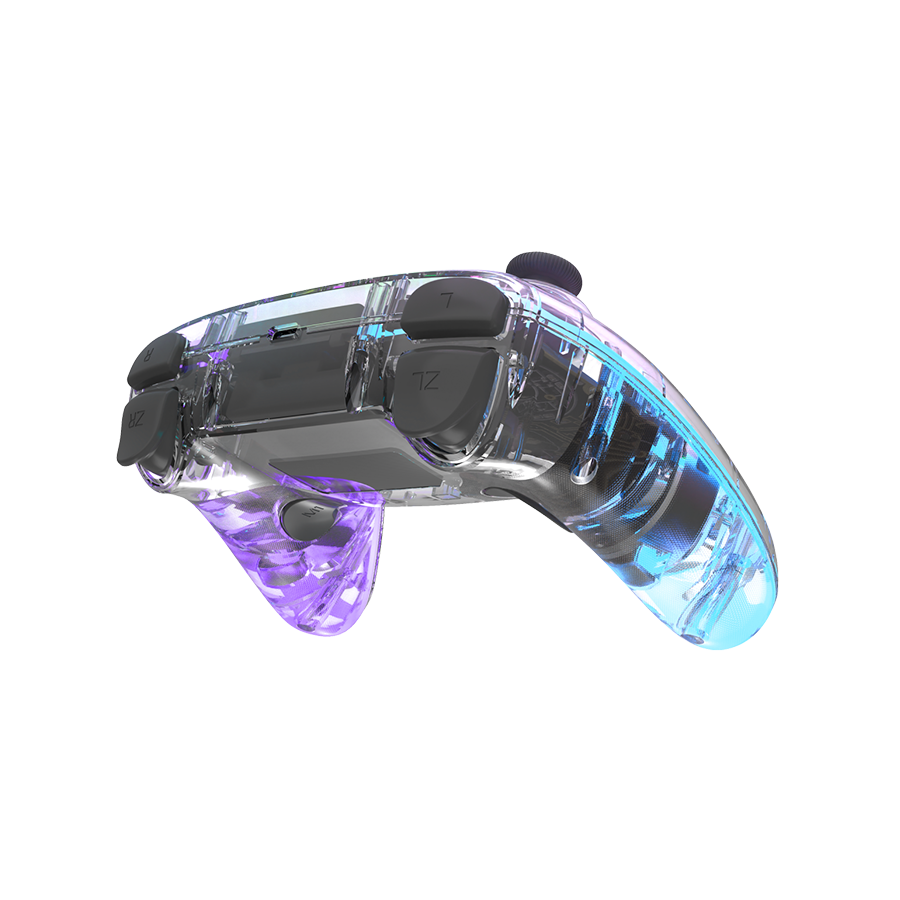 Game Pad SPEEDLINK RAIT NX RGB Gamepad - Wireless/Wired, PC/Android/Switch OLED/Lite, clear transparent, SL-650115-CR