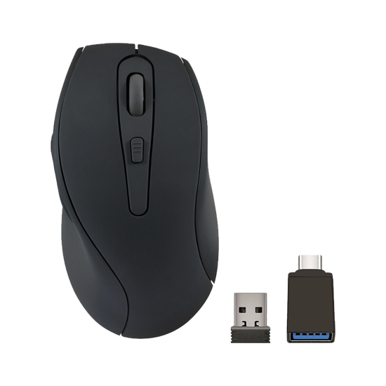 Picture of Miš SPEEDLINK AXON Silent & Antibacterial Rechargeable Mouse - Wireless, USB-A/-C, rubber-black, SL-630004-RRBK