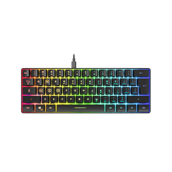 Picture of Tastatura SPEEDLINK LETOS RGB 60% Gaming Keyboard, black - US layout, SL-670014-BK-US