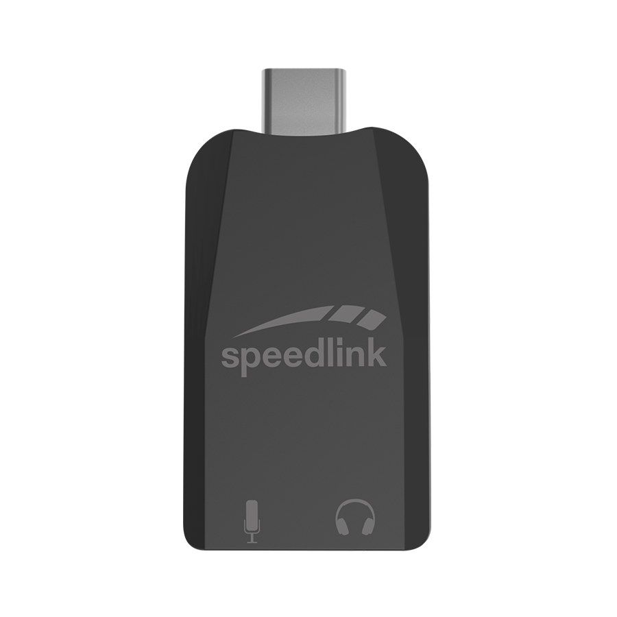 Zvučna kartica SPEEDLINK VIGO USB-C Sound Card, black, SL-880501-BK