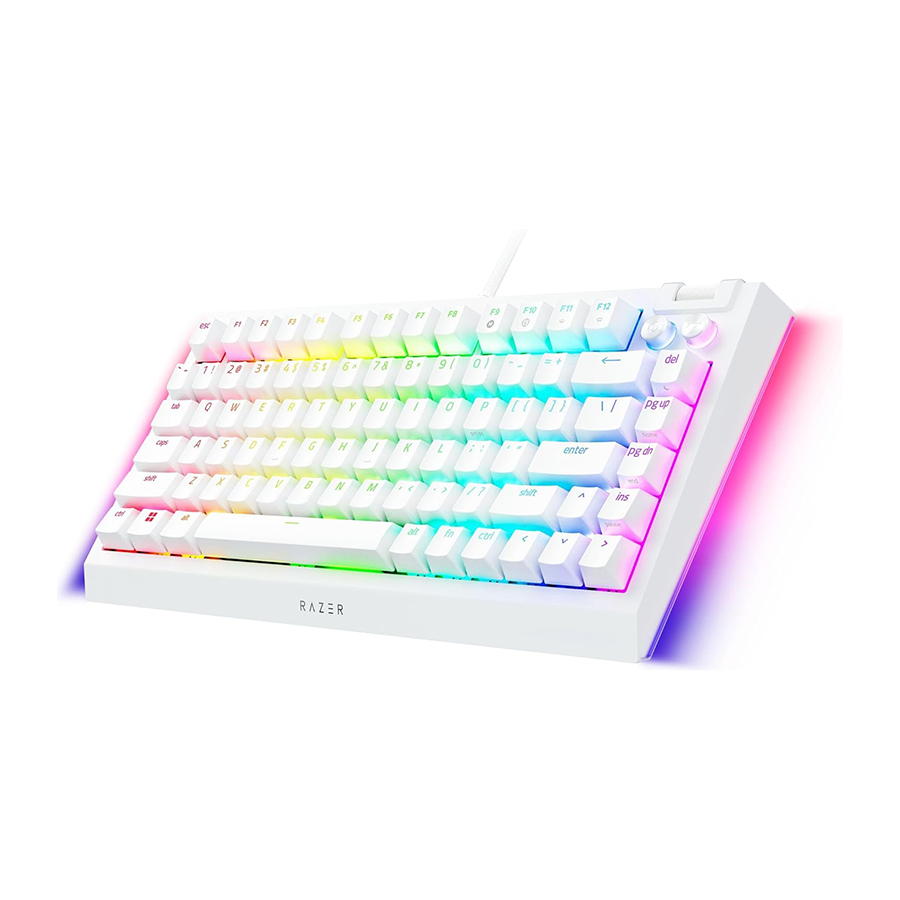 Tastatura Razer BlackWidow V4 75% - Hot-swappable Mechanical Gaming Keyboard - White Edition - US Layout – World Packaging RZ03-05001700-R3M1