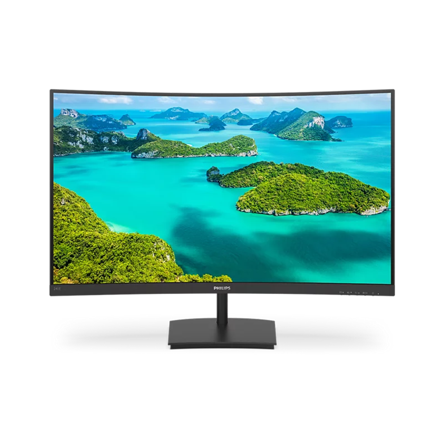Monitor PHILIPS 241E1SC 24" (23.6" viewable) Curved, 1920x1080 (FHD), VA, 75Hz, 1500R, 4ms, FreeSync, 1x HDMI, 1x VGA
