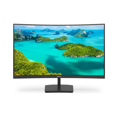 PHILIPS monitor 241E1SC/00, E-line Zakrivljeni, FULL HD 1920 x 1080, 24 VA, 250 cd/m2, AMD FreeSync, HDMI, VGA, 75Hz, 4ms