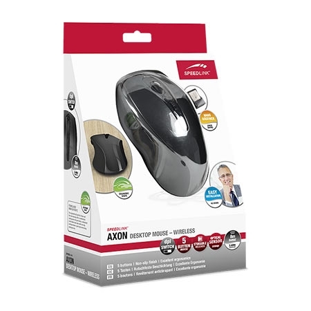 Miš SPEEDLINK AXON Desktop Wireless black, 2200 dpi, 5-button, SL-630004-BK - Image 3