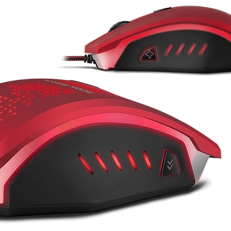 Miš SPEEDLINK LEDOS Gaming, red, red LED, 3000dpi, dpi switch, sniper function, SL-6393-RD - Image 4