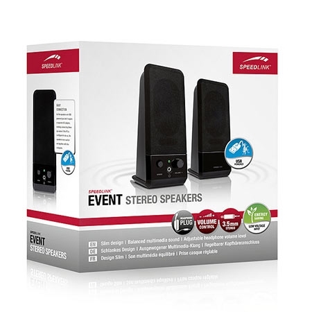 Zvučnici 2.0 SPEEDLINK EVENT Stereo, black, SL-8004-BK - Image 4