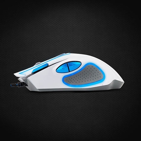 Miš ESPERANZA GAMING HAWK 7D MX401, WHITE-BLUE, 2400dpi, double-click, ergonomic, EGM401WB - Image 3