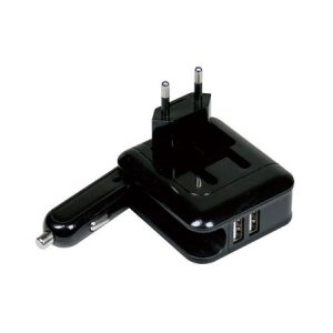 MEDIACOM Punjač Dual + auto punjač - M-USBCHCC2