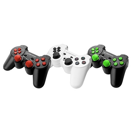 Game Pad ESPERANZA WARRIOR, vibration, PC, USB, black/green, EGG102G - Image 3