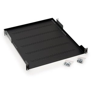 LAN Polica 19" 1U/350mm, 50kg max, crna, RAB-UP-350-A4