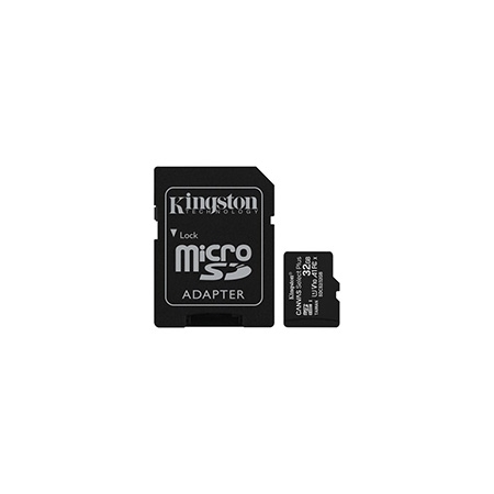 Micro SD card Kingston 32 GB SDHC SDCS2/32GB Class10 Canvas Select Plus SD adapter;100MBs Read,Class 10 UHS-I - Image 2