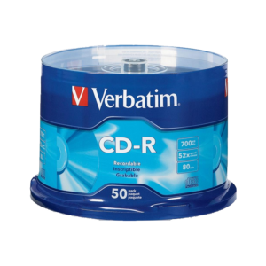 CD-R,VERBATIM, 700 MB,52X,spindle 50 kom WRAP,printable,43794