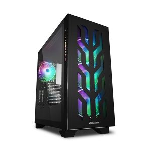 Kućište SHARKOON gaming, ELITE SHARK CA300T 4x120 mm Addressable RGB Fans, black, E-ATX