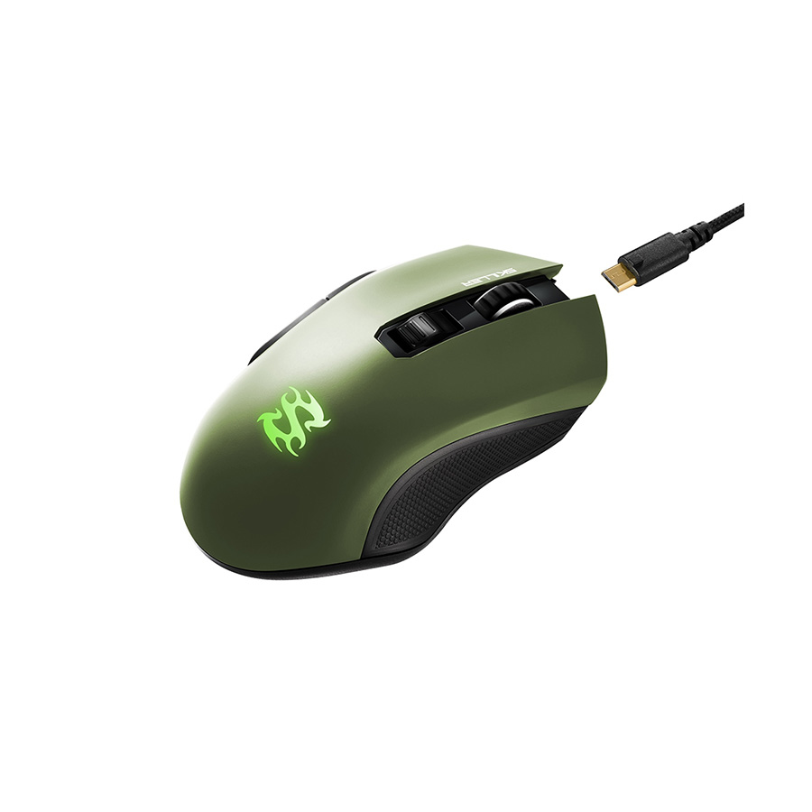 Miš SHARKOON gaming Skiller SGM3, green optical, 6000 dpi, 7 buttons, USB - Image 4