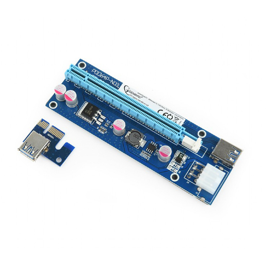 PCI Riser Mining Extender USB3.0 PCI-ex 6-pin power connector, SATA, GEMBIRD, RC-PCIEX-03 - Image 3