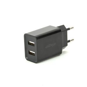 USB punjač GEMBIRD, 2 porta 2,1A, black, EG-U2C2A-03-BK